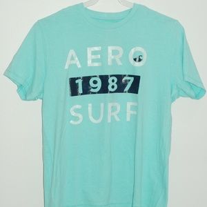 Aeropostale Mens Teal Surf Short Sleeve Tee Sz XL
